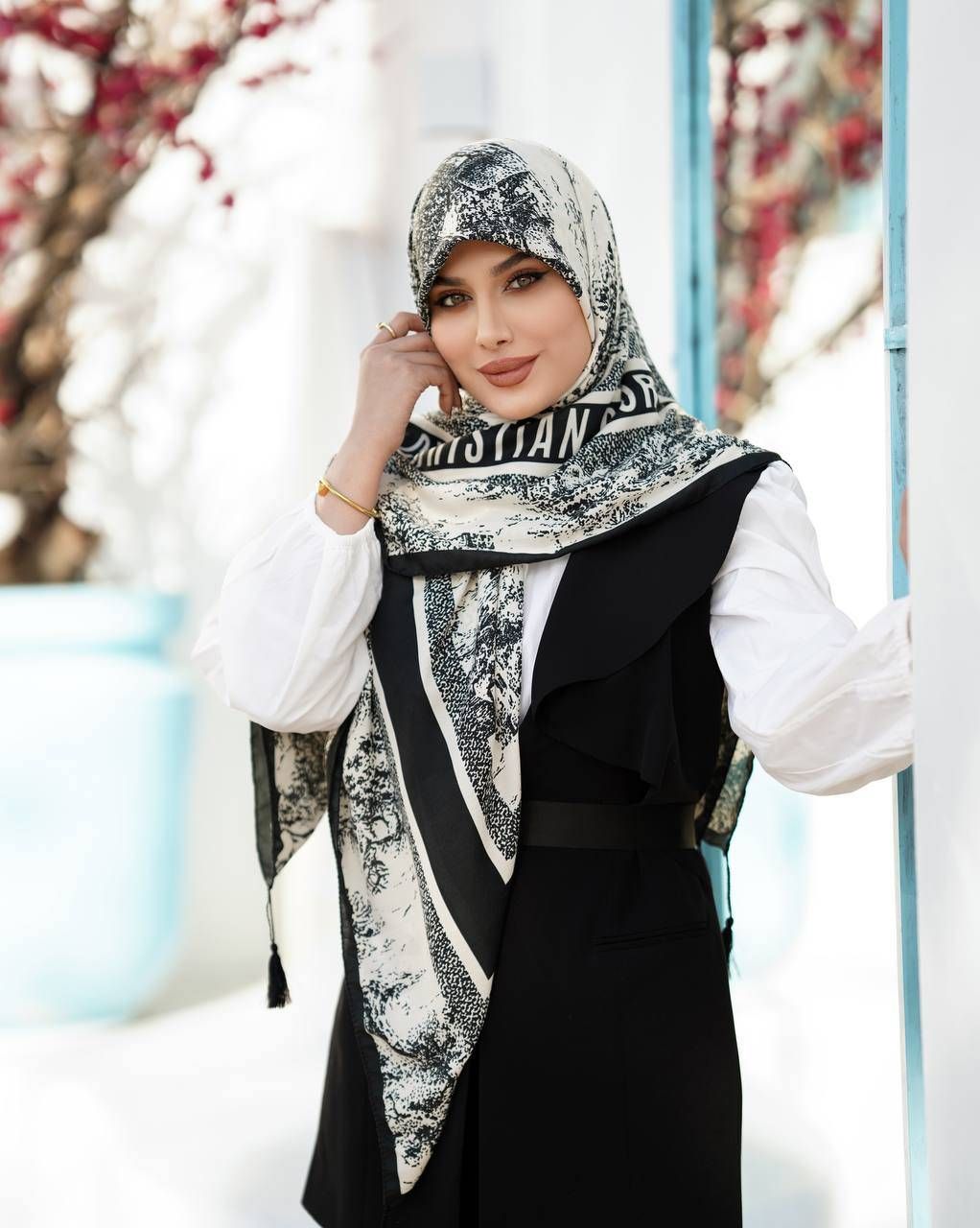 روسری کشمیر کجراه نخ برند Dior قواره 140